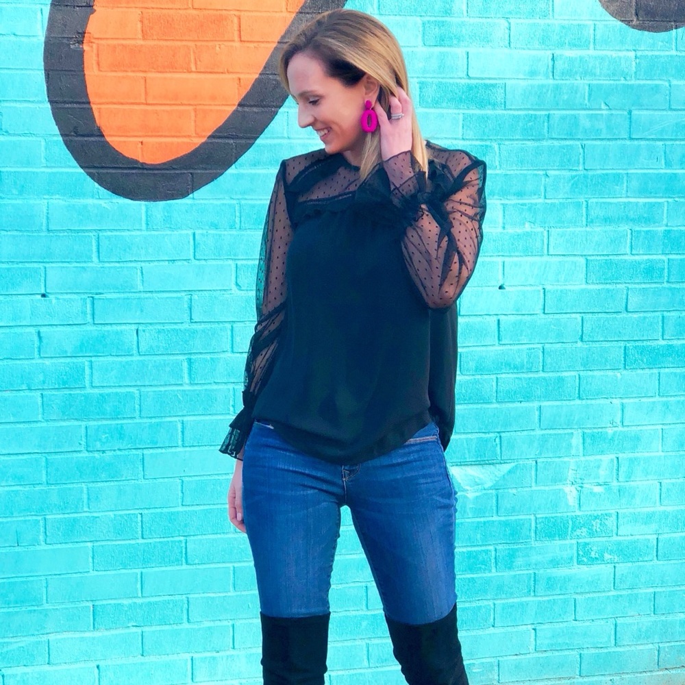 Loft Sheer Dot Top